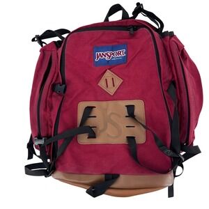 Vintage JanSport USA Leather Bottom Backpack Rucksack Day‎ Pack 80s 90s